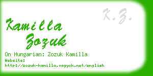 kamilla zozuk business card